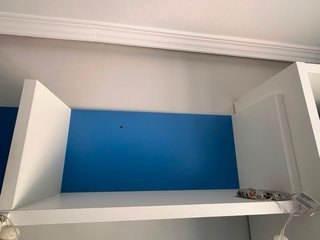 Escritorio juvenil blanco y azul