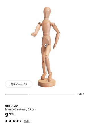 Maniquí de madera articulado