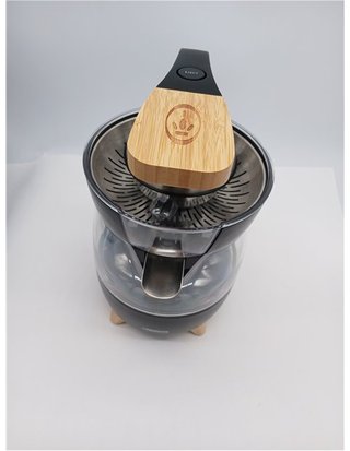 Princess 201862 Exprimidor eléctrico Pure - acabados en bambú - con palanca de prensado y jarra de litro extraíble - lujoso diseño