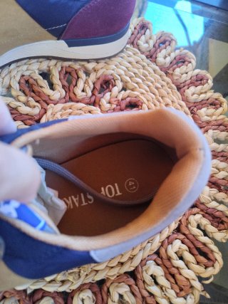 Zapatillas Hombre Beige y Azul