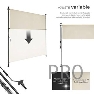 Toldo de pinza para exterior color beige