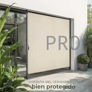 Toldo de pinza para exterior color beige