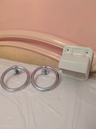 Mampara,toalleros,porta rollo cerámica, estantería