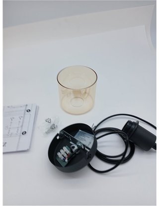 ZMH Lámpara Colgante Vintage de Mesa de Comedor - Lámpara de Vidrio E27 Negra Retro de 1 Bombilla para Comedor (Sin Bombilla)