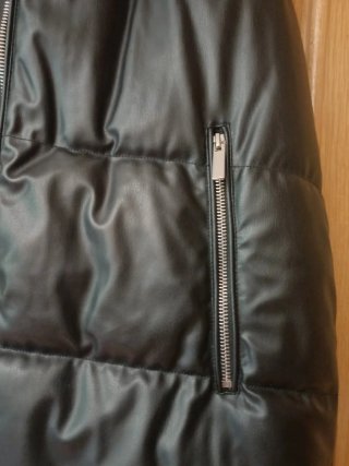 Chaleco largo efecto piel Zara Talla L