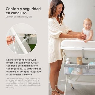 Cambiador y bañera para bebé plegable