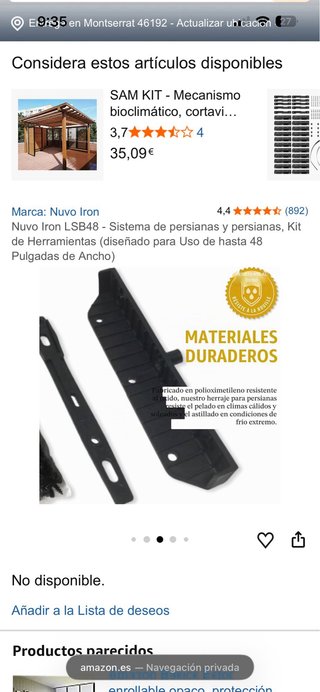 Kit Mecanismo Persiana Mallorquina
