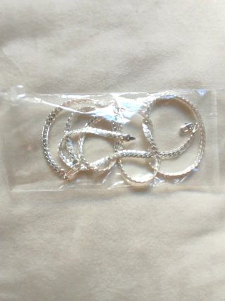 Conjunto collar y pulsera plateados
