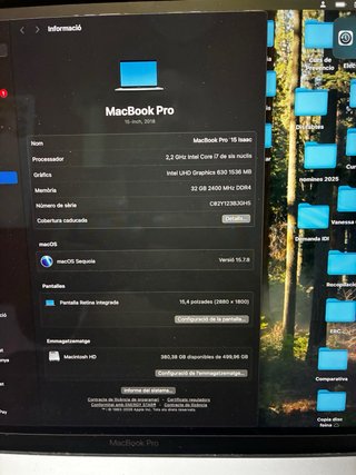 MacBook Pro 15 2018 32GB 512GB