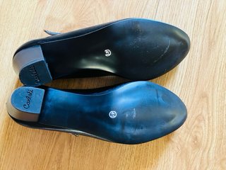 Zapatos de flamenco negros con tira