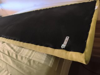 Cabecero tapizado verde cama 150