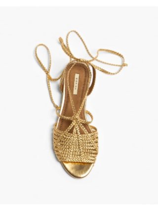 Sandalias Corina Doradas Talla 41.cangrejeras