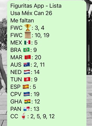 Cromos Mundial Panini 2026