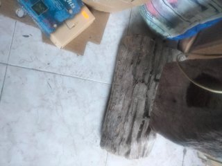 Lámpara de pie madera
