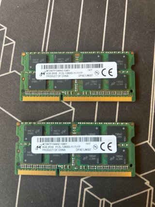 2x Módulos RAM Micron 8GB DDR3L PC3L-12800