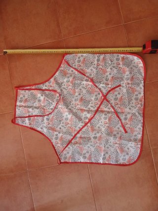 Delantal divertido flamencos rosa y blanco