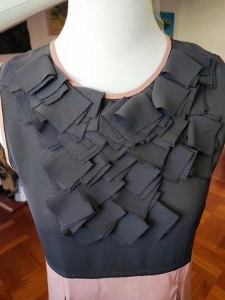 Abito donna nero e rosa