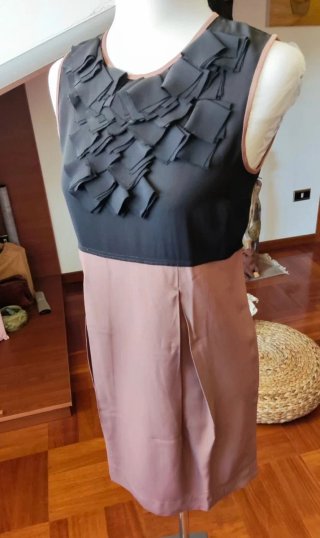 Abito donna nero e rosa