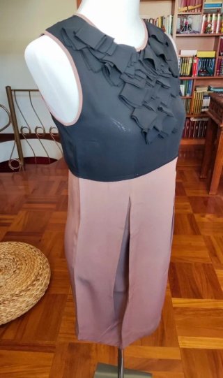 Abito donna nero e rosa