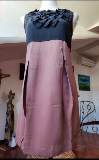Abito donna nero e rosa