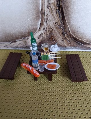 Miniaturas set Camping Barbacoa