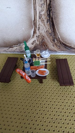 Miniaturas set Camping Barbacoa