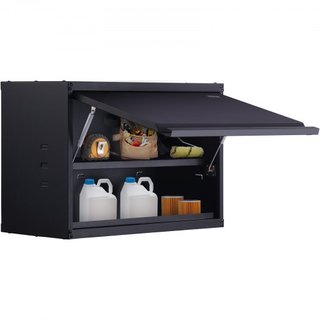Gabinete de Almacenamiento de Metal, Capacidad de Carga de 54.4 kg por Estante, Gabinete de Garaje de Acero con Recubrimiento en Polvo Montado en la Pared de 50.8 cm de Alto con Estante Ajustable,...