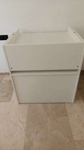 Cambiador bebé SMÅSTAD blanco y gris violaceo