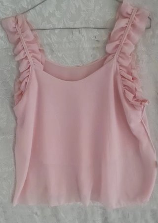 Camicetta donna rosa con rouches