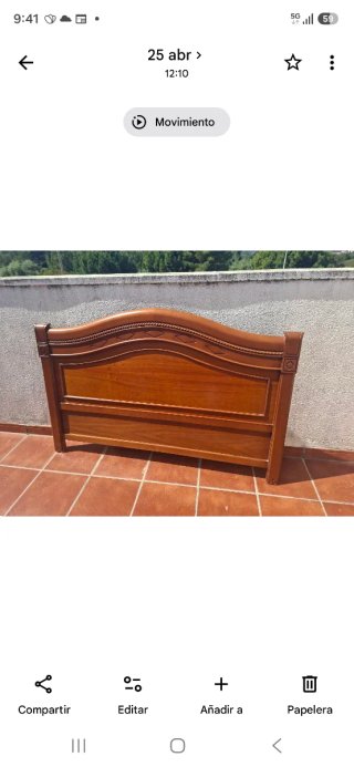 Cabezal de madera 1.48 de largo por 0.97 cm