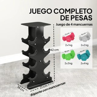 Juego Mancuernas 1-4kg