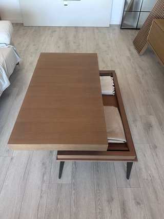Mesa de centro moderna madera y metal
