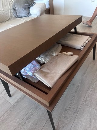 Mesa de centro moderna madera y metal