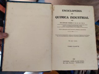 Enciclopedia Química Industrial Thorpe - 6 Libros