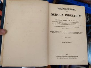 Enciclopedia Química Industrial Thorpe - 6 Libros