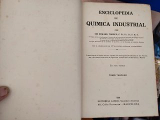 Enciclopedia Química Industrial Thorpe - 6 Libros
