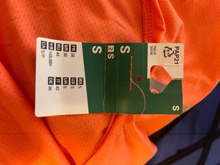 Camiseta deportiva mujer talla S naranja