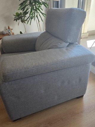 Sillón tela pata de gallo