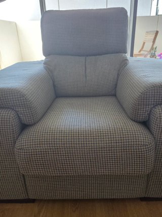 Sillón tela pata de gallo