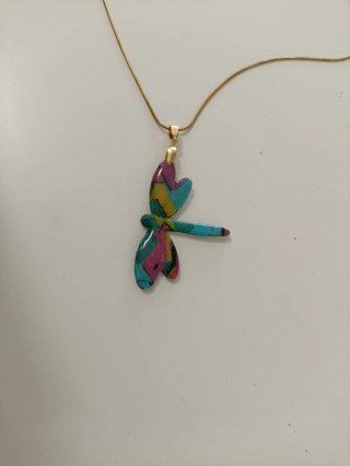 Conjunto libélulas collar y pendientes acero inoxi