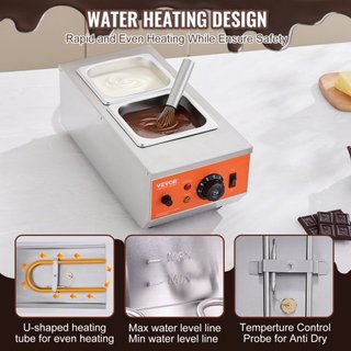 Máquina de Templado de Chocolate Olla de Derretir Chocolate 4.1 kg 2 Tanques