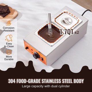 Máquina de Templado de Chocolate Olla de Derretir Chocolate 4.1 kg 2 Tanques