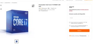 Intel Core i7 10700KF + Placa base MSI MPG Z490 G