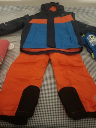 Traje de Nieve Infantil Azul y Naranja