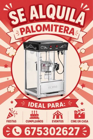 Alquiler maquina palomitas