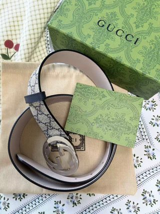 Cintura Gucci GG Beige Nuova