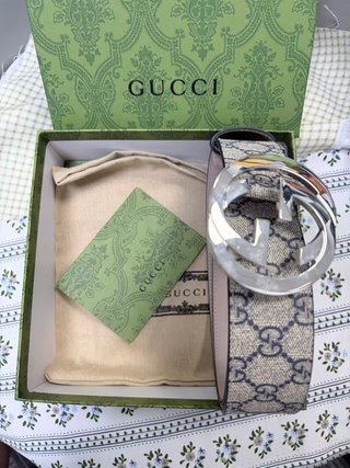 Cintura Gucci GG Beige Nuova