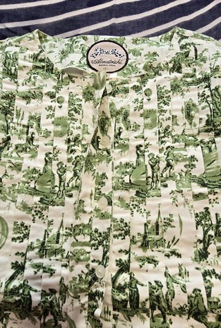 Blusa Almatrichi Verde y Blanca