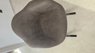 Silla Mecedora Diseño Tela y Metal