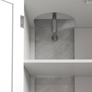 Mueble Bajo Lavabo de Suelo, Armario de Baño de 2 Puertas con 3 Estantes Abiertos en Estilo Country, 90X30X60Cm, Blanco